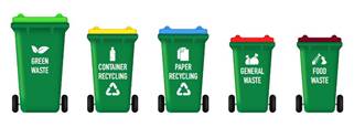 A group of green recycle bins

AI-generated content may be incorrect.