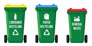 A group of green and yellow trash cans

AI-generated content may be incorrect.